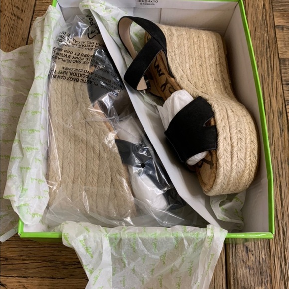Size 8 Sam Edelman Platform Wedge Espadrilles - Picture 1 of 5
